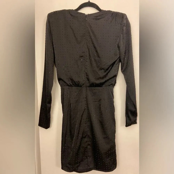 House of CB Tatja Deep V Crystal Studded Mini Dress Black Size Small - Picture 9 of 12